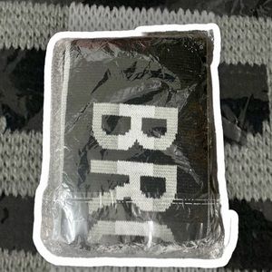 NBA Brooklyn Nets Scarf PIX 11 Reversible Black Gray Fringe Scarf